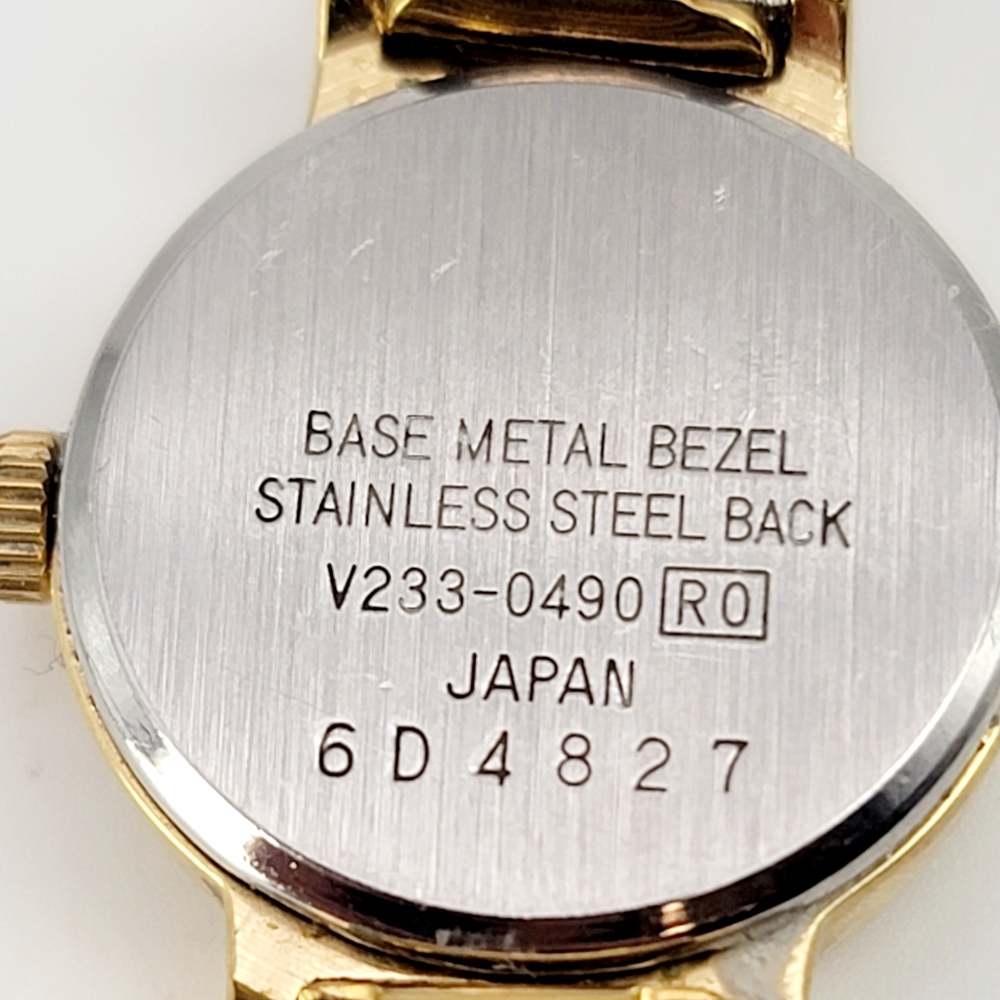 Vintage Seiko ALBA V233-0490 Japan Quartz Women’s Watch – Gold Tone Mesh Band - Picture 6 of 7